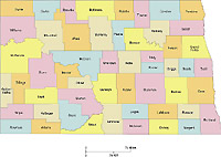 north dakota map
