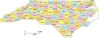 north carolina map