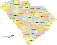 south carolina map